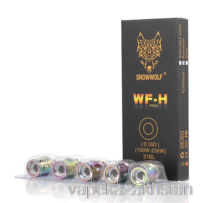 Vape Kazakhstan SnowWolf WOLF WF Replacement Coils 0.16ohm WF-H Coils (Rainbow)